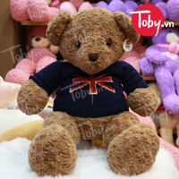 Gấu Teddy Vintage áo len cờ anh