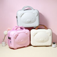 Gấu Trang Điểm Hộp Quà Lưu Niệm Hộp Đựng Di Động Mini 14 inch Vali Nữ Có Thể Treo Được Vali 3D Hoạt Hình Sinh Viên