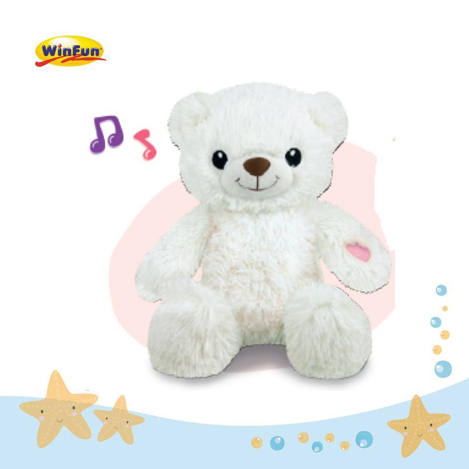 Gấu trắng ru ngủ có đèn nhạc Winfun 0172