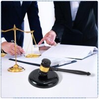 Gavel & Khối gỗ nguyên khối Khối tròn để đấu giá luật sư tư pháp