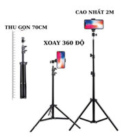 Gậy 2M Chụp Hình Giá Đỡ Điện Thoại Chụp Ảnh, Livestream 3 Chân Chắc Chắn