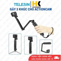 Gậy 3 Way Telesin gắn Actioncam Gopro Osmo Action hỗ trợ quay phim chụp hình