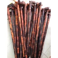 Gậy batoong gỗ Trắc đỏ đen đục rồng