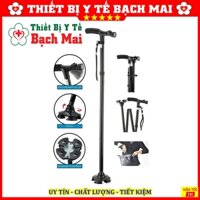 Gậy Chống - Ba tong Gấp 4 Khúc Có Đèn Led Magic Cane