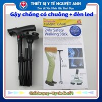Gậy chống cho người già có còi báo và tay vịn. Gậy hỗ trợ di chuyển cho người già