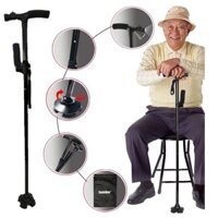 Gậy chống cho người già, gậy chống trượt, gậy batoong, kết hợp đèn pin và tay vịn phụ