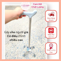 Gậy chống đi lại cho người người già người khuyết tật - gậy inox chất lượng cao bền đẹp  Gậy 4 chân đi lại cho người già