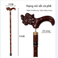 Gậy Chống Gậy Chống Đầu Rồng Ông Già Gỗ Rắn Văn Minh Gậy Chống Gậy Chống Trượt Quà Tặng Cho Người Già