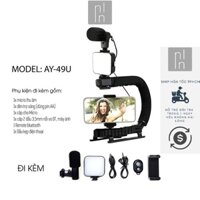 Gậy Chống Rung Gimbal Chữ C AY49U Cho Máy Quay Phim Điện Thoại Máy Ảnh Đèn Trợ Sáng Đi Kèm Phụ Kiện