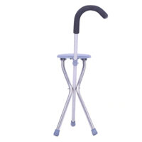 Gậy chống trượt cho người già có ghế ngồi, Nạng cho người già - Gậy chống 3 chân inox có ghế ngồi hoạt động như một chiế