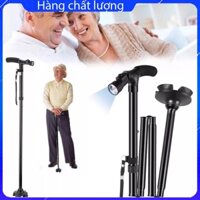 Gậy chống trượt đa năng kèm đèn pin chiếu sáng có thể gấp gọn cho người già