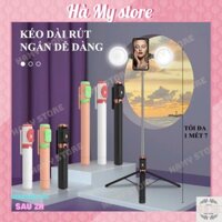 Gậy chụp ảnh 3 chân kéo dài 170cm có 2 bóng đèn led trợ sáng, bluetooth điều khiển từ xa JC-18H