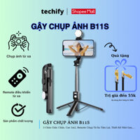 Gậy Chụp Ảnh 3 Chân TECHIFY B11S Thế Hệ Mới Có Đèn Led Trợ Sáng Selfie Chụp Hình Có Remote Bluetooth Điều Khiển Từ Xa