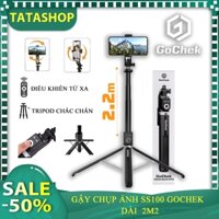Gậy chụp ảnh 4 chân Gochek SS100 2m2 đa năng 3 trong 1 tripod / selfie có bluetooth điều khiển từ xa cầm tay cao cấp