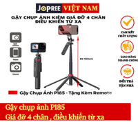 Gậy Chụp Ảnh 4 Chân P185-Gậy Chụp Hình Cầm Tay có Chiều Dài Sử Dụng 30-180cm, Tặng Kèm Remote