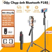 Gậy Chụp Ảnh 4 Chân P185 - Gậy Selfie Cầm Tay Tặng Kèm Remote, Chiều Dài Sử Dụng 30-180cm - Chính Hãng HD DESIGN