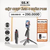 Gậy chụp ảnh 4 chân P185,Tripod điện thoại livestream - quay phim -kéo dài 180cm - có remote