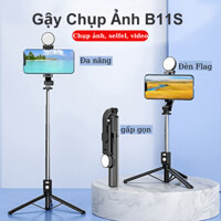 Gậy chụp ảnh gậy selfie tripod 3 chân có đèn trợ sáng hỗ trợ chụp ảnh quay video gậy tự sướng
