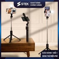 Gậy chụp ảnh hàng cao cấp 3 in 1, kèm tripod, đèn led và điều khi pin sạc xịn