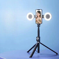 Gậy chụp ảnh selfie dài 1.7m siêu chất có 2 đèn gương led kèm giá đỡ 3 chân đa năng điều khiển bluetooth từ xa JC 18H