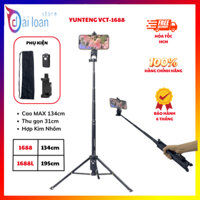 Gậy Chụp Ảnh Selfie Kiêm Tripod Yunteng VCT 1688 - Kèm Remote Bluetooth, Đầu Kẹp & Túi Đựng