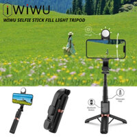 Gậy Chụp Ảnh WIWU Mini Selfie Stick Wi-SE011 Chân Đế Tripod Chống Rung Kèm Đèn LED Trợ Sáng, Điều Khiến Bluetooth Từ Xa