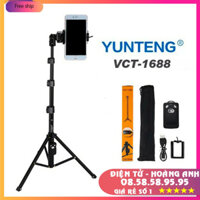 Gậy Chụp Hình 3 Chân Yunteng VCT-1688 - 1288 Kèm Đầu Kẹp Điện Thoại, Túi Đựng Và Remote Bluetooth
