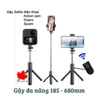 Gậy chụp hình - gậy chụp ảnh Gậy tự sướng có chân tripod selfie đa năng dùng cho điện thoại, action cam gopro sjcam