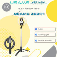 Gậy chụp hình tích hợp Tripod và Đèn USAMS ZB241 Portable Live Show LED Ring Light Selfie Stick With Tripod (Max Heig