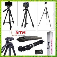 Gậy chụp hình tự sướng Yunteng VCT 5208 tặng kèm remote bluetooth + khung điện thoại xịn ( Đen ) NTH