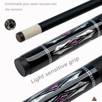 Gậy cue Bi-a Carbon tổng hợp chuyên nghiệp - Đầu màu tím sành điệu với hoa văn thanh lịch, lý tưởng cho người mới bắt đầu - Carom Bida Essential-COD-Bida cue