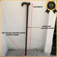 Gậy gỗ chống dành cho người già - gậy batoong chống cho người cao tuổi - gậy gỗ tay L - Cao 88cm