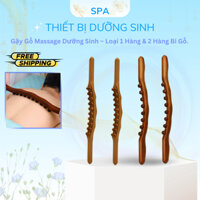 Gậy Gỗ Massage Dưỡng Sinh – Loại 1 Hàng & 2 Hàng Bi Gỗ.