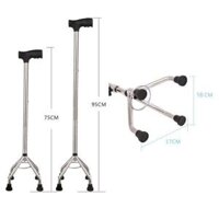 Gậy inox tập đi cho người già 4 chân