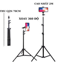 gậy livestream cao 2m, giá đỡ điện thoại chắc chắn dễ sử dụng