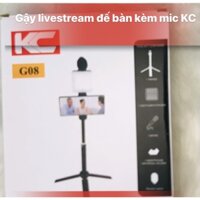 GẬY LIVESTREAM ĐỂ BÀN KÈM MIC KC G08