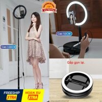 Gậy livestream Gấp gọn Loại dài 168cm đèn LED 3 Chế độ màu quay video tiện dụng AGD-G1