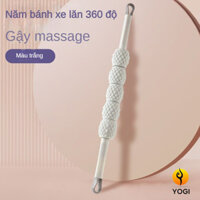 Gậy massage có gai 5 bánh, thiết bị tập yoga, pilates và thể dục