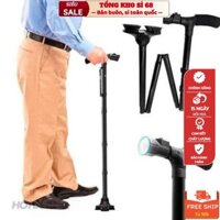 Gậy người già - Gậy chống trượt 3 chân có thể gấp gọn kèm đèn pin..