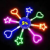 Gậy phát sáng đèn LED 7 sắc cầu vồng mới nhất 2024