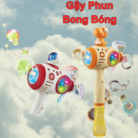 Gậy phun bong bóng xà phòng đồ chơi phun bong bóng xà phòng có đèn lấp lánh nhạc dễ thương cho bé vui chơi thỏa thích