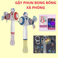 Gậy phun bong bóng xà phòng đồ chơi phun bong bóng có nhạc vui nhộn đèn sáng đẹp lấp lánh