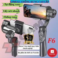 Gậy quay video chống rung 3 trục giá rẻ Gimbal F6, Gậy chụp ảnh selfie ổn định, quay phim