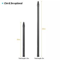 Gậy Selfie bằng sợi Carbon 1,5m / 3m Cực mở rộng có thể điều chỉnh với 1 / 4 Inch cho Insta360 X4 / X3 / Insta360 ACE Pro / Go 3 / Go 3s / One X2 / Gopro / One R / RS / DJI OSMO ACTION 4 3