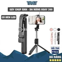Gậy Selfie Có Để 3 Chân Kết Hợp Gậy Chụp Ảnh Tự Sướng Xoay 360 Độ và Điều Khiển Từ Xa Khi Chụp Ảnh