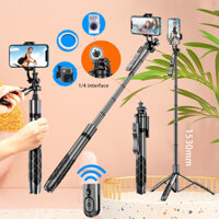 Gậy Tự Sướng Bluetooth Không Dây Xoay 360 Độ 1.53m