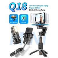 Gậy tự sướng Gimbal Q18 chống rung xoay 360 mắt chuyển động theo khuôn mặt đèn LED trực tiếp chụp hình quay phim video