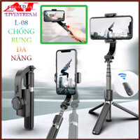 Gậy tự sướng Selfie Mini Gymbal điện thoại L08 chống rung giá rẻ dùng quay Vlog - Tiktok kết nối BLUETOOTH-AT