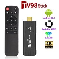 Gậy TV Thông Minh Android TV 98 4K 2.4G 5G Wifi Android 12.1 Rockchip 3228A 8GB / 128GB 4K HD 3D Android 12 X96 Q3 Và Phụ Kiện