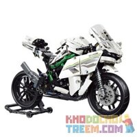 GBL KY1053 1053 QIZHILE 85001 85002 SHENZHEN RAEL ENTERTAINMENT K112 50007  KAWASAKI H2R. bộ đồ chơi xếp lắp ráp ghép mô hình  KAWASAKI H2 SUPER MOTOR Kỹ Thuật Công Nghệ Cao Mô Hình Phương Tiện 800 khối